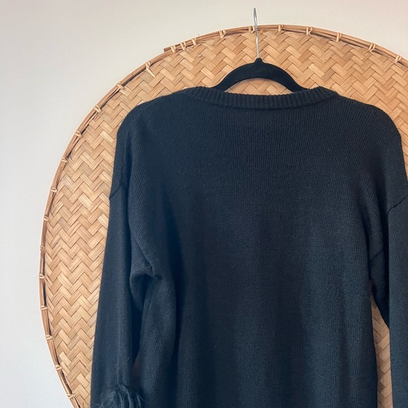 GORGEOUS ANIYE BY SWEATER WITH FAUX FUR STYLISH CUFFS PART WOOL/ALPACA - NWOT - Picture 6 of 10